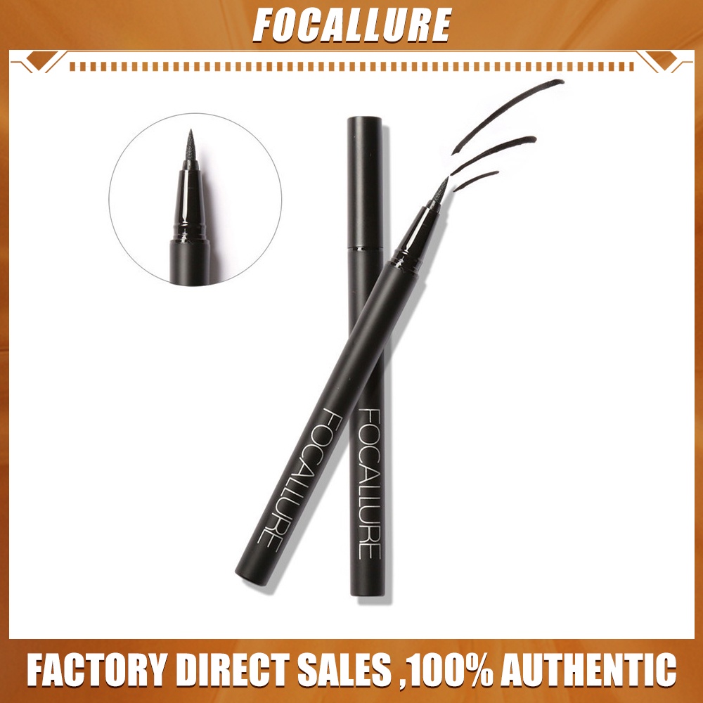 FOCALLURE #ConfidenceHalo Eyebrow Pencil Eyeliner Gel Pencil-Tahan Air Eyeliner Untuk Mata Eyeliner Anti Air FA243