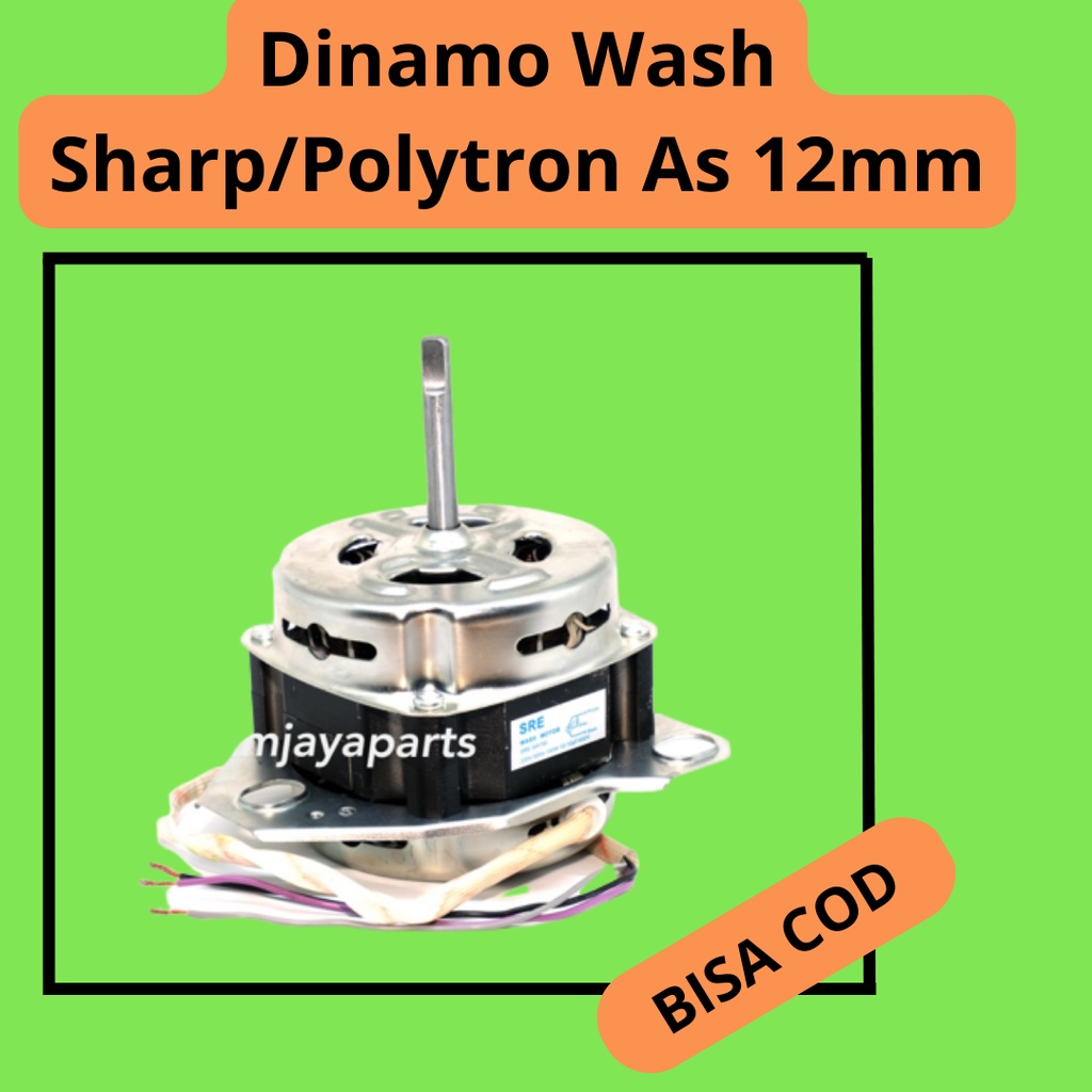 Dinamo Pencuci Mesin Cuci Sharp / Motor Wash / 150 watt diameter as 10 mm / Motor Mesin Cuci Penggiling 1 Tabung 2 tabung 7kg 8kg 9kg 10kg 12Kg