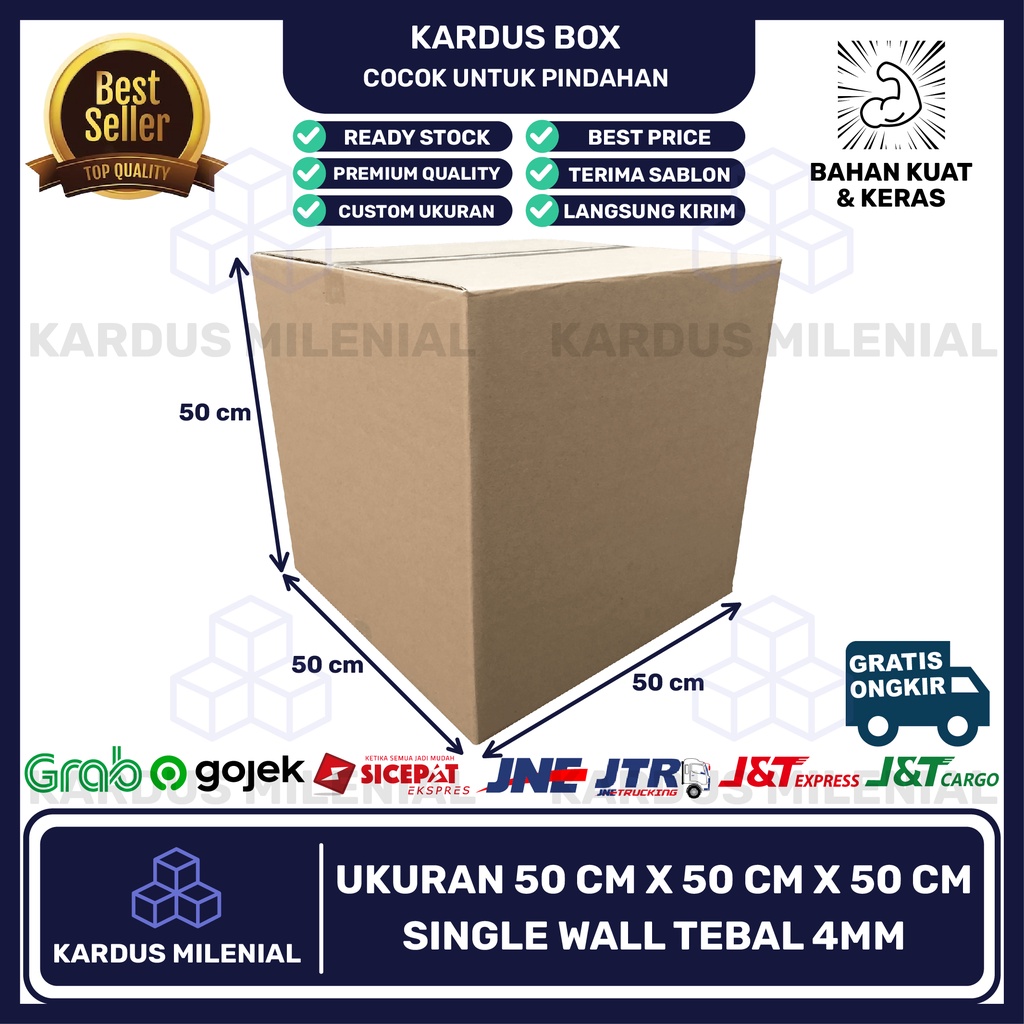 

KARDUS BESAR JUMBO PACKING 50x50x50 COCOK UNTUK PINDAHAN RUMAH/KANTOR