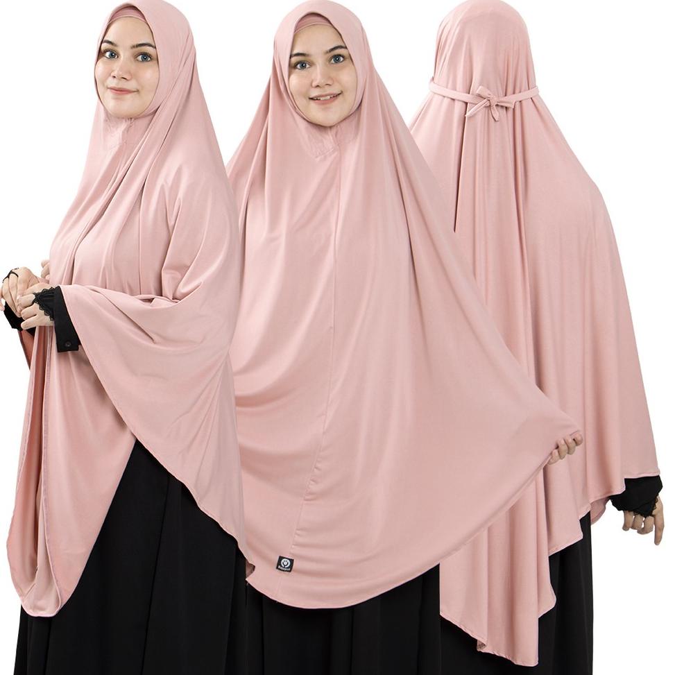 TERMURAH Bajuyuli Jilbab Bergo Maryam Jumbo Syari Polos Jersey Soft Pet - Salem