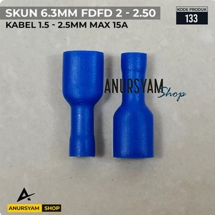 [133] Skun Gepeng FeMale 6.3 MM Ful Insulator FDFD 2-250 Skun 6,3 MM