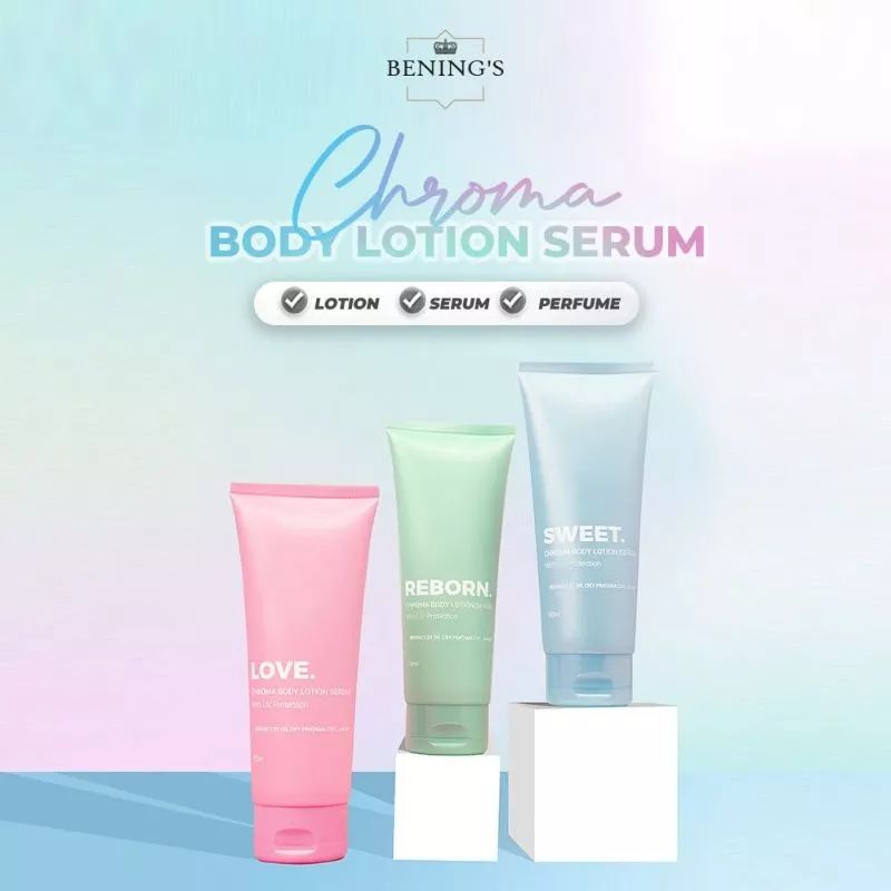 Benings Chroma Body Lotion 3 in 1 (Lotion, Parfum, dan Serum)