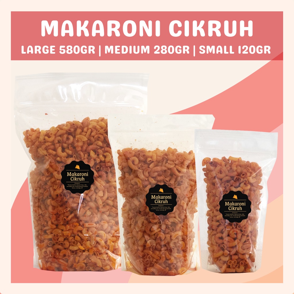 [DELISH SNACKS] Makaroni Cikruh (Grosir) 1000gr / Snack Cemilan Kilo Kiloan / Camilan Pedas Gurih