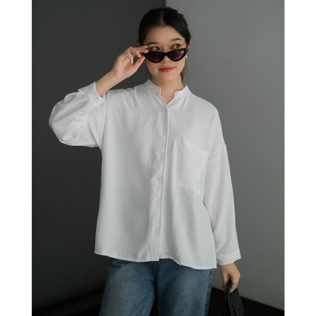 Myrubylicious HALVE SHIRT KODE CD 2502 | SHIRT | KEMEJA WANITA | KEMEJA LENGAN PANJANG | KEMEJA CRINCKE | KEMEJA POLOS