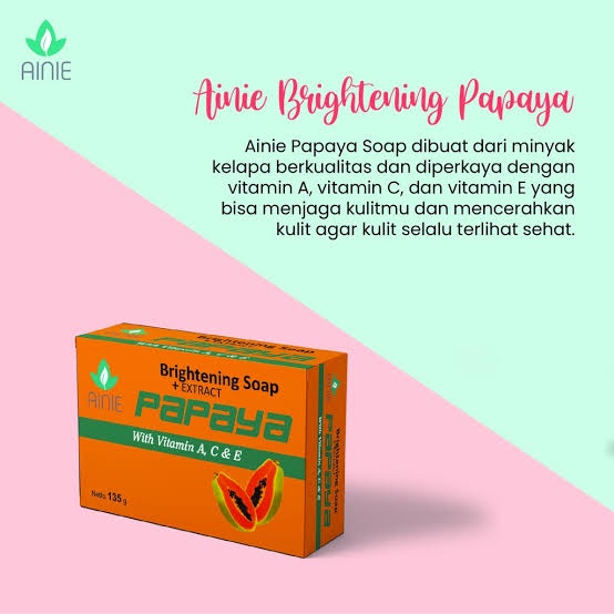 AINIE Brightening Soap Papaya 135gr Sabun Mandi Papaya