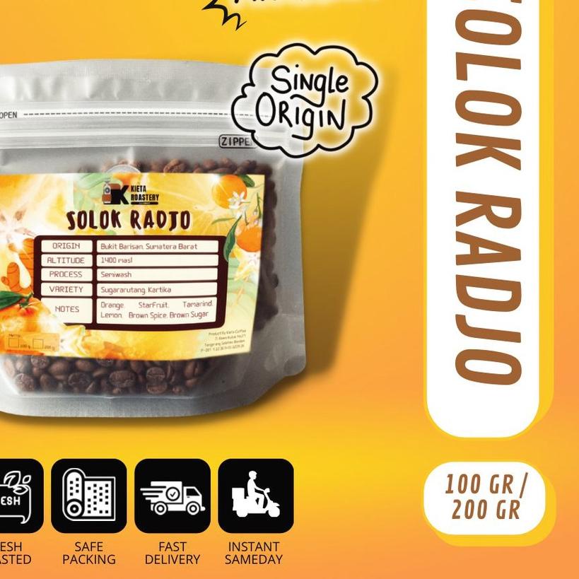 

▼ Biji Kopi Arabika Solok Radjo Premium 250gr kieta coffee ☃