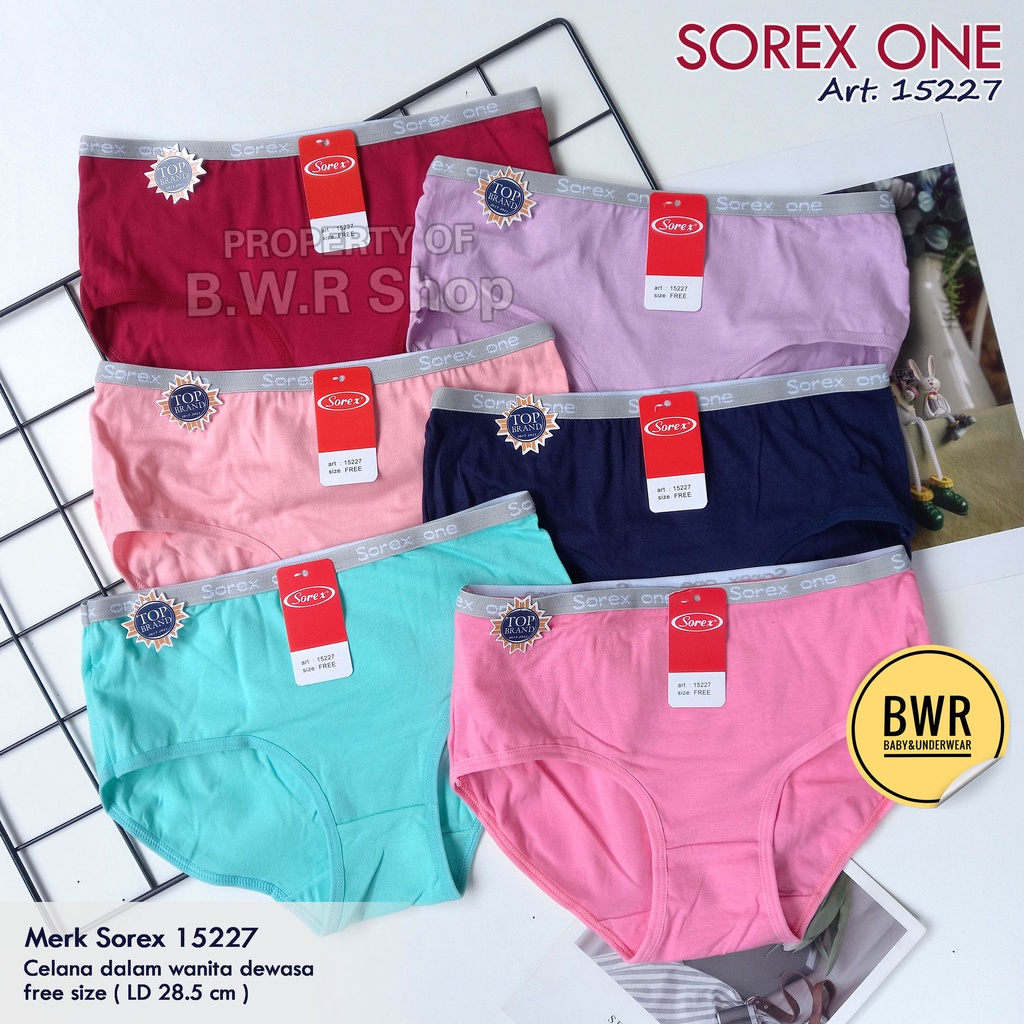 [ 6pc ] CD Sorex 15227 Colourful / Celana Dalam Wanita Remaja Sorex Free Size Murah | Bwr