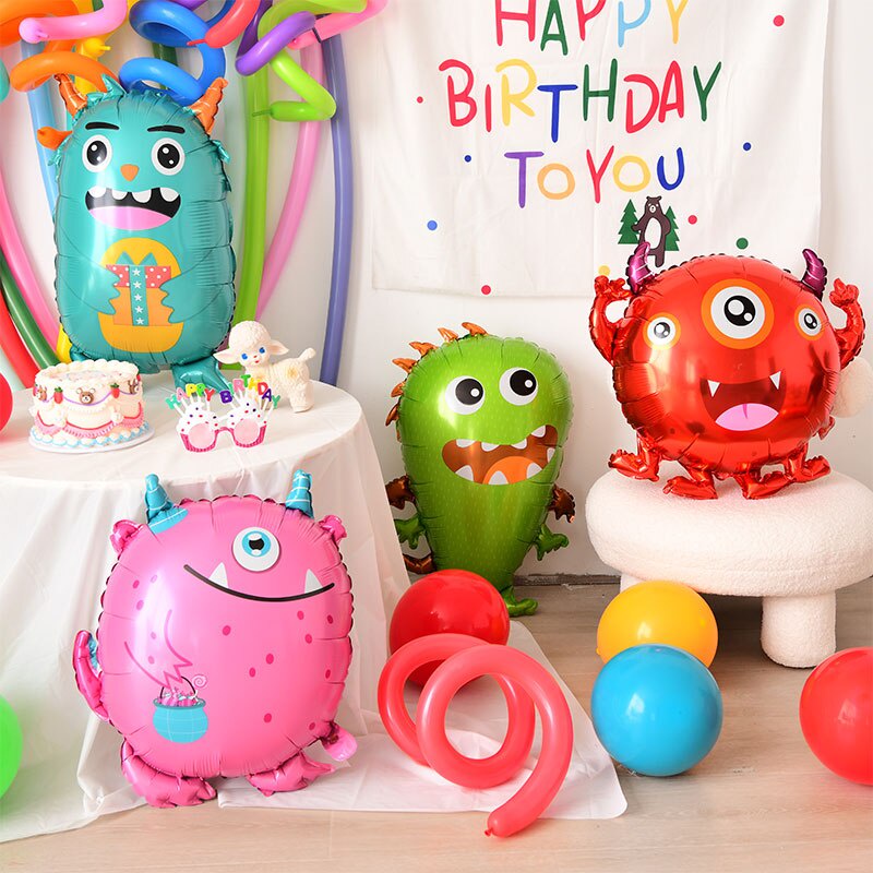 Balon Foil ALIEN MONSTER CUTE Tema Luar Angkasa