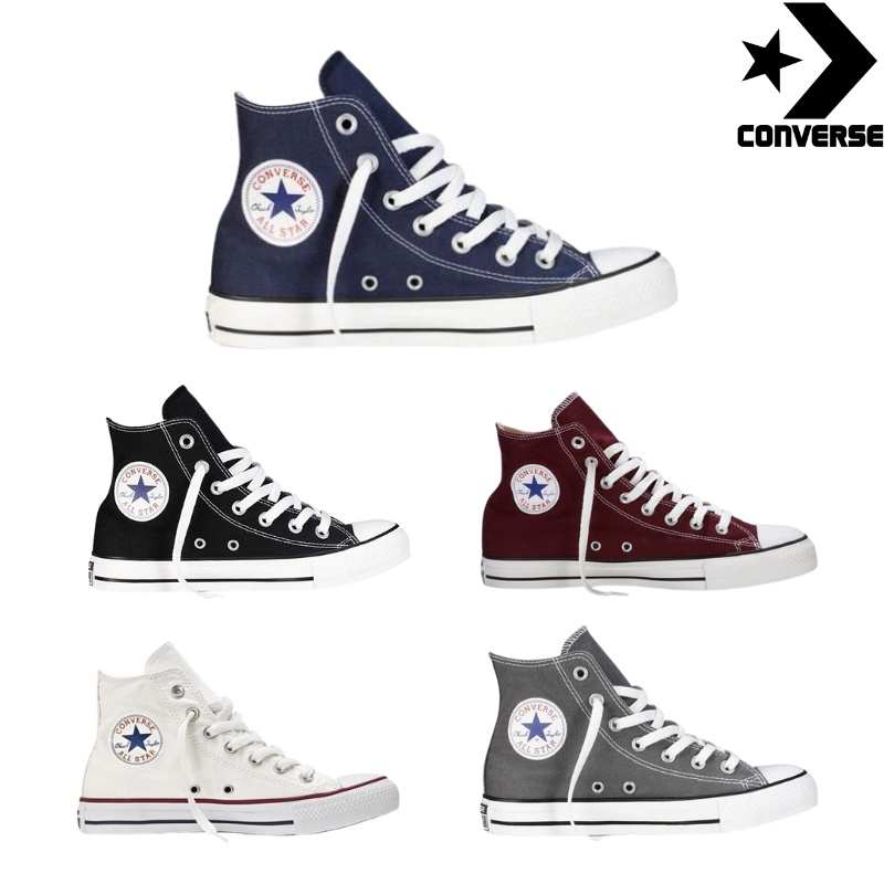 Sepatu Sekolah Sd Smp Sma Kuliah Converse All Star High Pria Wanita Sepatu Sneakers Allstars Hitam Nb Tali Putih Polos Murah