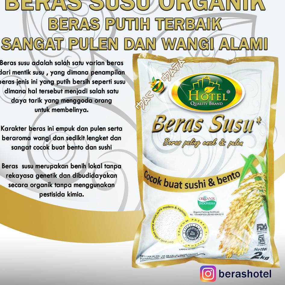 

☻ Beras Susu HOTEL Organik 2kg - BERAS HOTEL Organik Susu - Beras Organik Susu HOTEL - Beras Susu Organik 2kg - Beras Mentik Susu 2 kg ♠