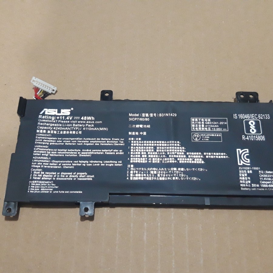 Baterai Asus B31N1429 K501 K501U K501UB K501UQ K501UW ORIGINAL