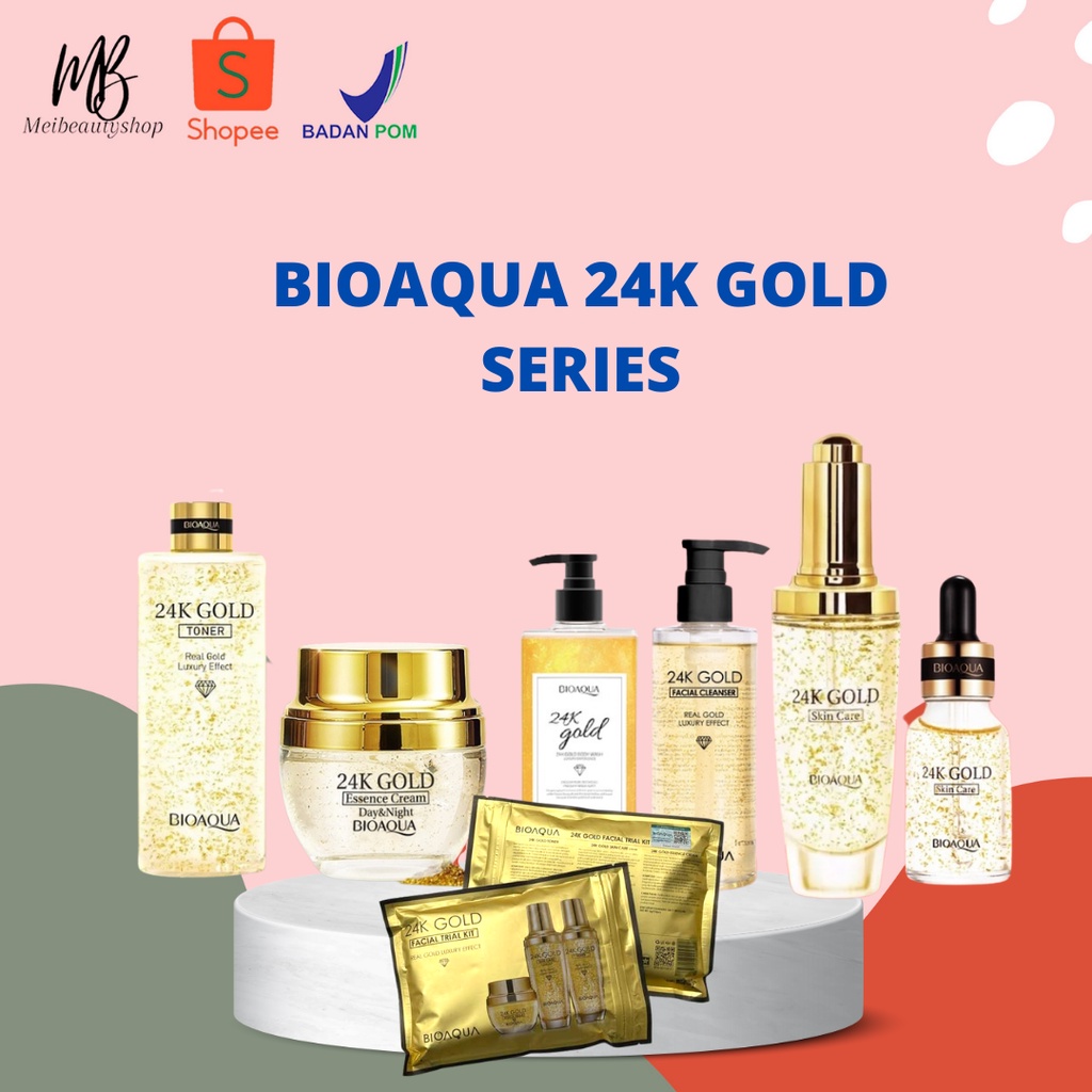 [ BPOM ] BIOAQUA 24K Gold Body Wash 400ml | 24K Facial Cleanser 200ml | 24K Serum 50ml