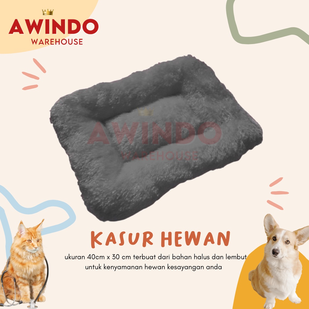 KASUR - Alas Bulu Rasfur Kasur Tempat Tidur Hewan Kucing Anjing Pet Bed