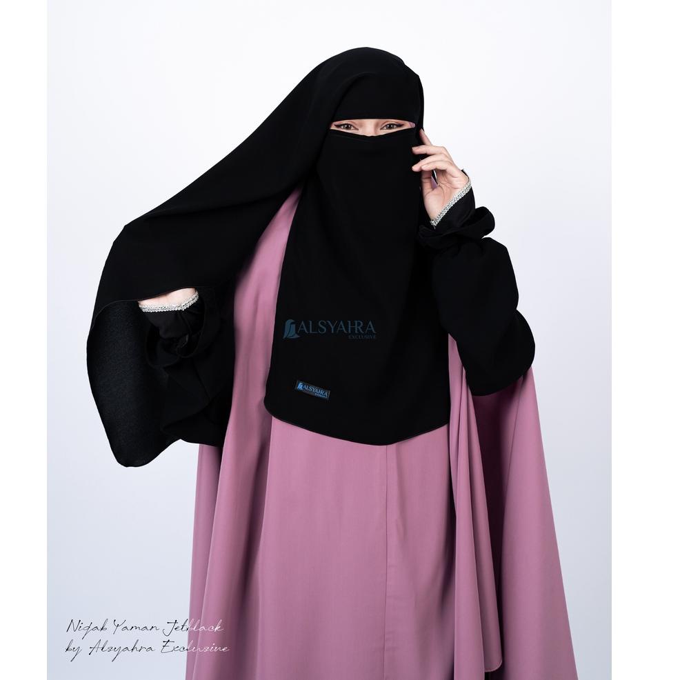 VIRAL Alsyahra Exclusive Niqab Yaman Jetblack