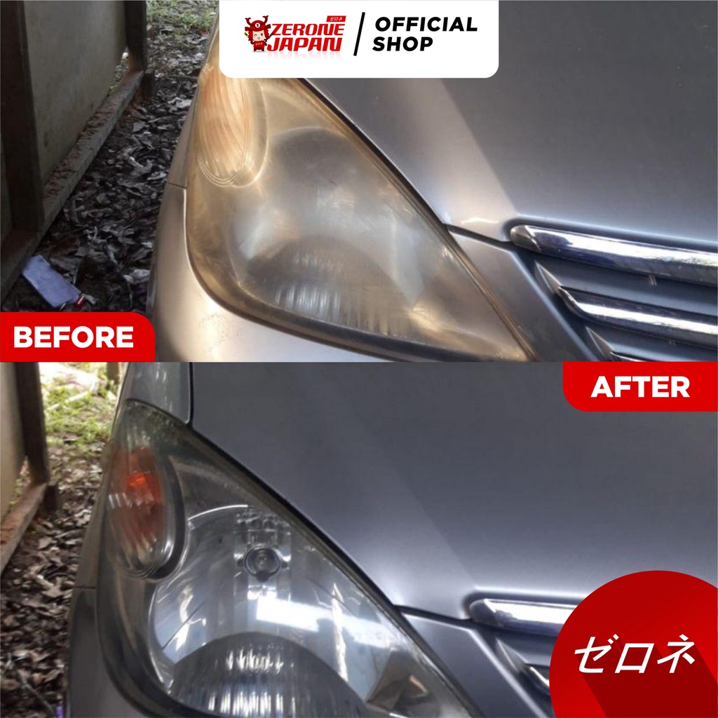 Cleaner Zerone Japan Paket Pembersih Lampu Mobil Pembersih Jamur Kaca Body Mobil Headlamp Glass