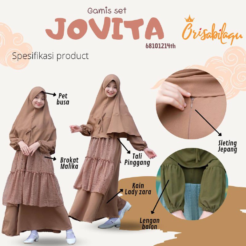 Gamis anak Brokat jovita by Orisabillaqu