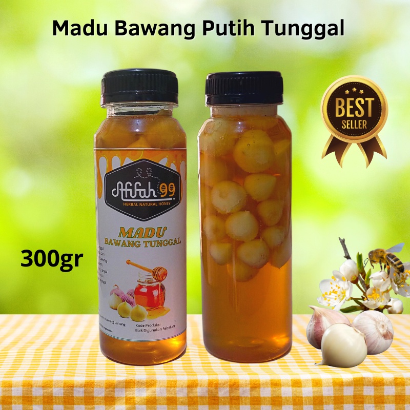 

Madu Bawang Tunggal Afifah 99 300gr - Madu Bawang Lanang - Madu Asli Bawang Putih Tunggal