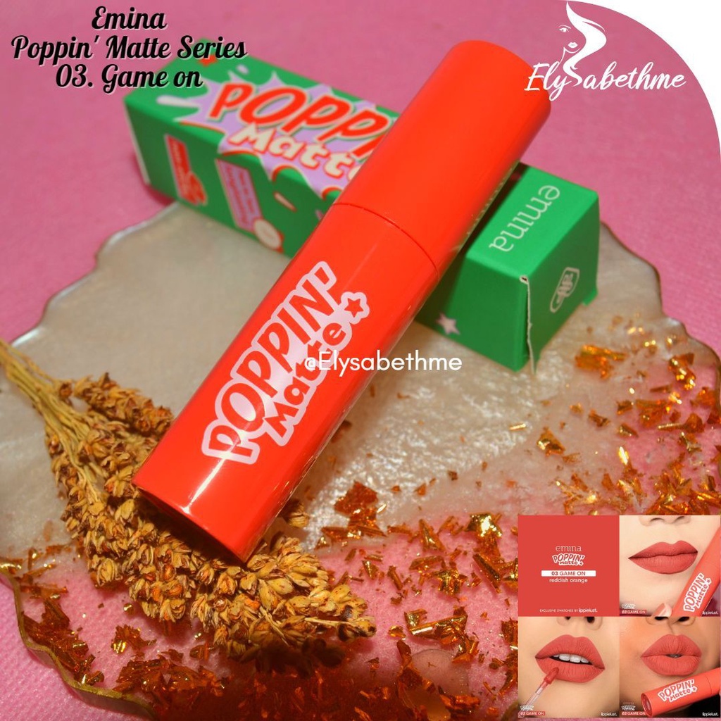 ✿ELYSABETHME✿ ˜”*°• emina •°*”˜. Emina Poppin' Matte lipcream lipstick cair cocok untuk remaja ke kampus sekolah daily bisa ombre lips