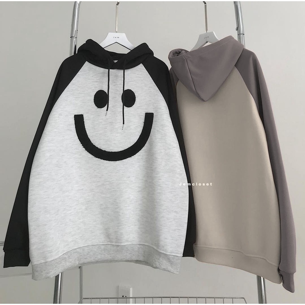 REGLAN SMILE HOODIE SWETAER WANITA / SWETER WANITA KOREAN STYLE