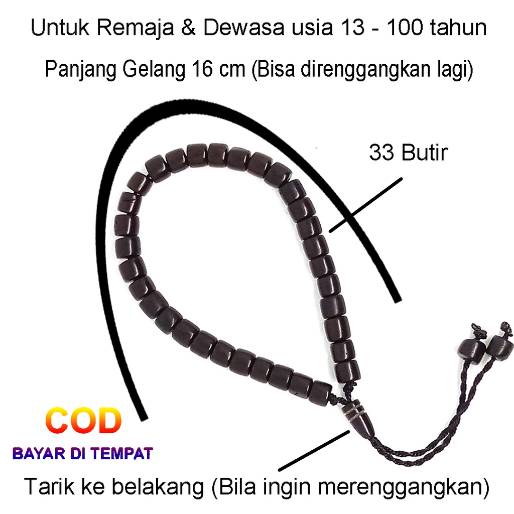 ✅COD Gelang Tasbih Kayu Kesehatan 33 Butir Kaukah Kokkah Kaokah Kokah Kokka Koka Bentuk Marjan Couple Pasangan Sahabat Pria Wanita Perempuan Laki-laki Cewek Cowok Asli Original