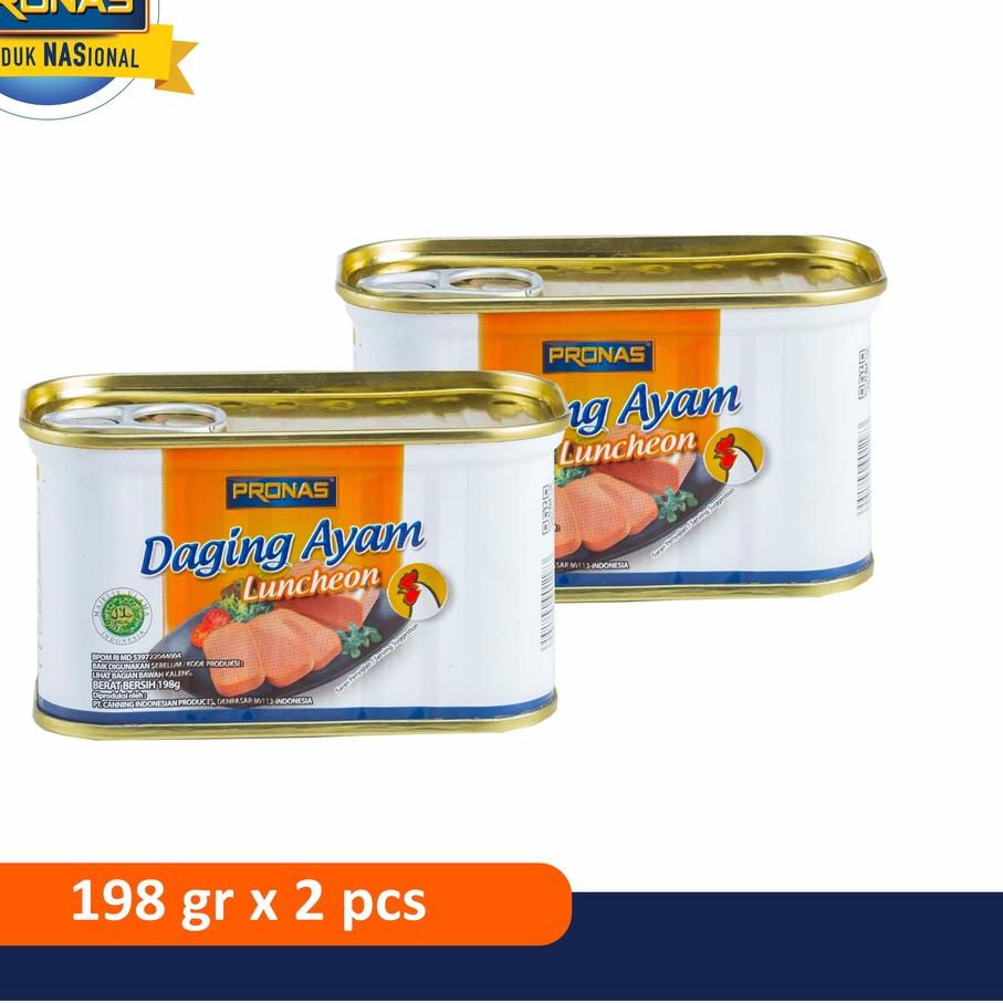 

12.12 Terlaris Pronas Luncheon Ayam (Daging Ayam Blok Serbaguna) 198 g bundling 2 pcs grosir