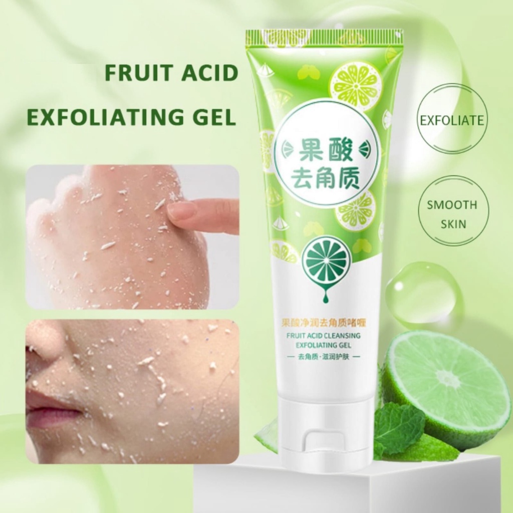 [ 80gr ] Houmal Fruit Acid Exfoliating Gel 80 Gr Facial Glowing Blackhead Cleaner Peeling Gel