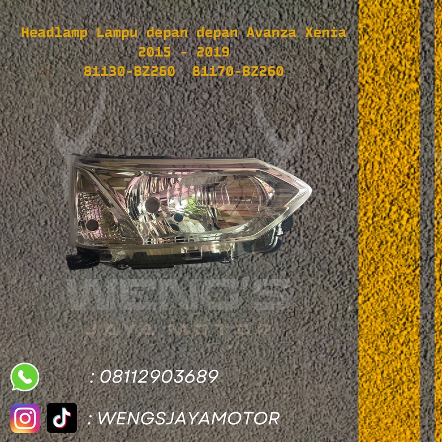 Headlamp / Lampu depan depan Avanza / Xenia 2015 - 2019