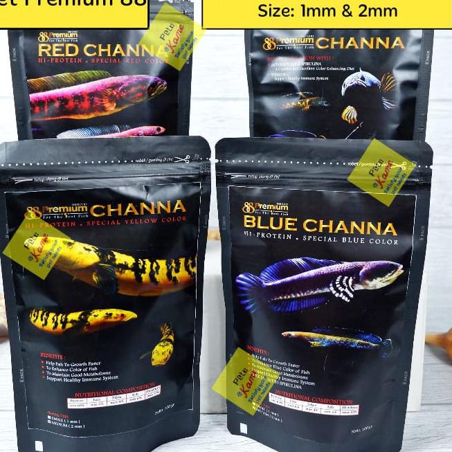 Paket Ekslusif Pelet Ikan Channa Predator Premium 88 | floating | channa oscar blue red yellow boost