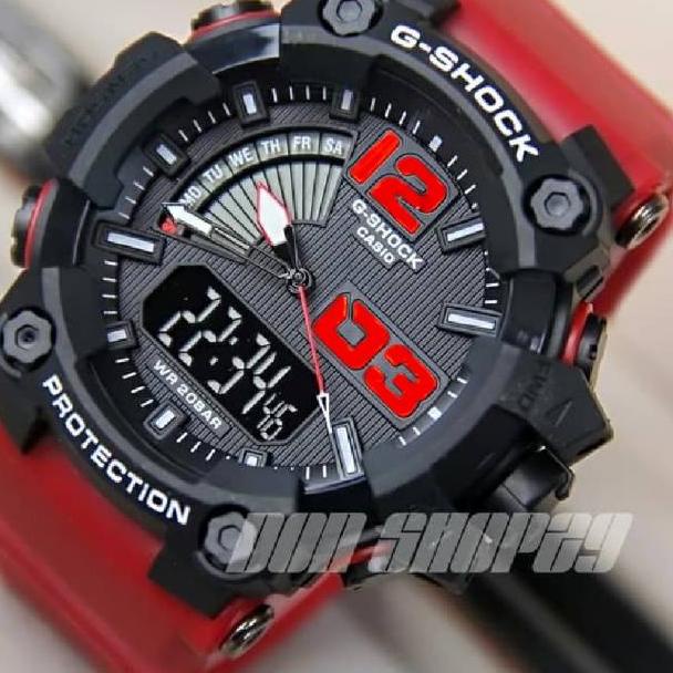 TREN TERBARU Jam Tangan Casio Fashion Pria Gshock 1802 Water Resist - Hitam tali Merah