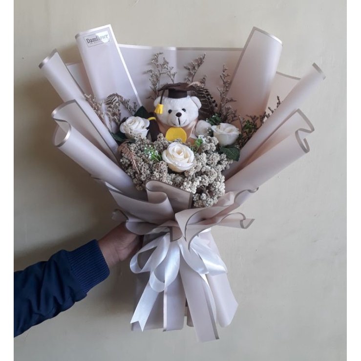 TERMURAH Buket Bunga Kering, Buket Wisuda Bunga Kering, Buket Rustic, Buket Boneka Wisuda, Buket Bon