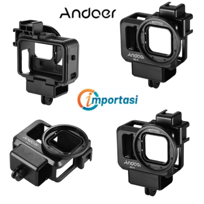 Frame Vlog Case GoPro Hero 11 &amp; 10 Cage Housing Cold Shoe 55mm Adapter