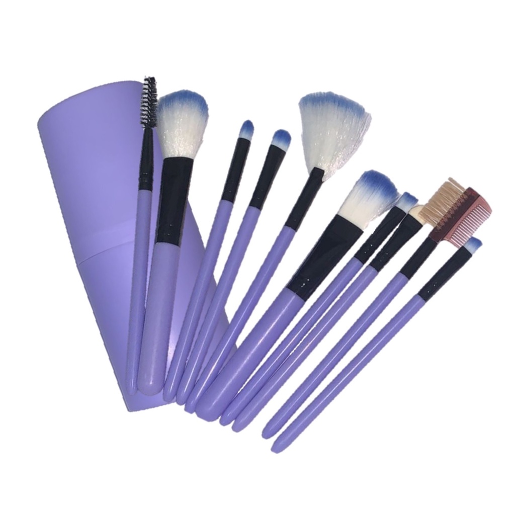 DODORY Kuas Tabung 10Pcs Kuas Maker Set Brush Make up Alat Makeup