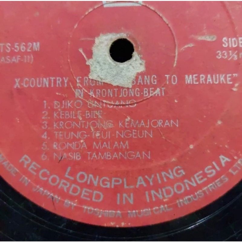 Vinyl Piringan Hitam 12&quot; X Country from Sabang Merauke Krontjong Beat