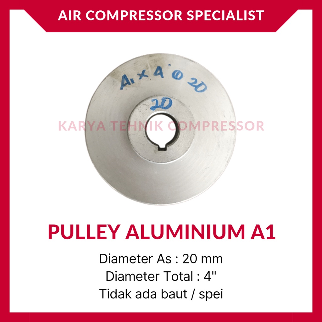 Puli / Pully / Pulley Dinamo Kompresor Udara 4” & 20 mm