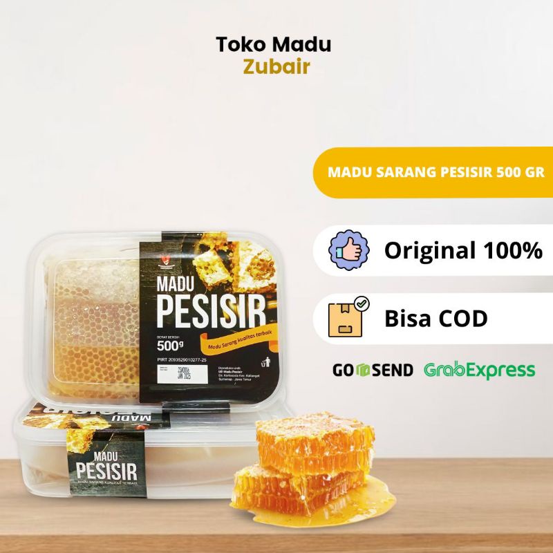 

(BISA COD) Madu Sarang Pesisir Murni Asli Melifera 500 Gr Sudah Izin PIRT Aman