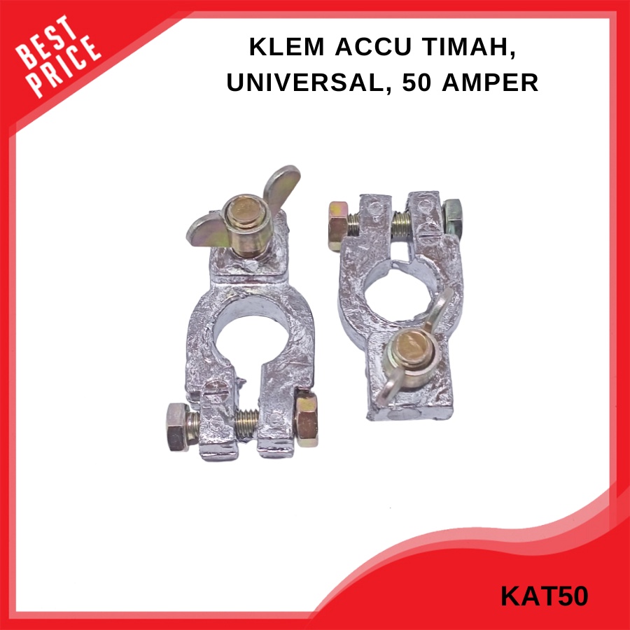 Jual Klem Aki Timah Kepala Besar Lux 50 Ampere RRT 1 Set Semua Mobil