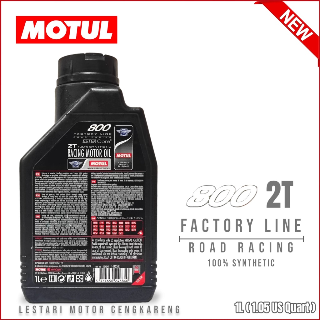 OLI SAMPING MOTUL 800 2 TAK ROAD RACING ESTER CORE 1L MADE IN FRANCE