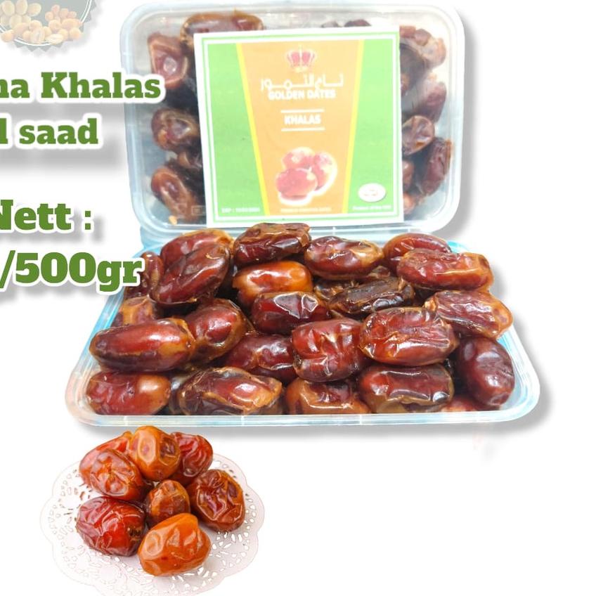 

♛ Kurma date crown khalas 1kg original [ FREE BOX MIKA ] ❃