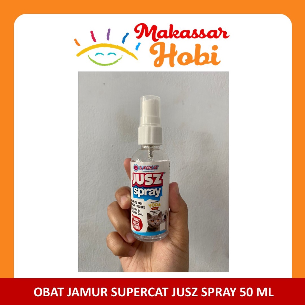 Obat Jamur Luka Kutu Scabies Kucing Anjing JUSZ SPRAY Supercat 50ml