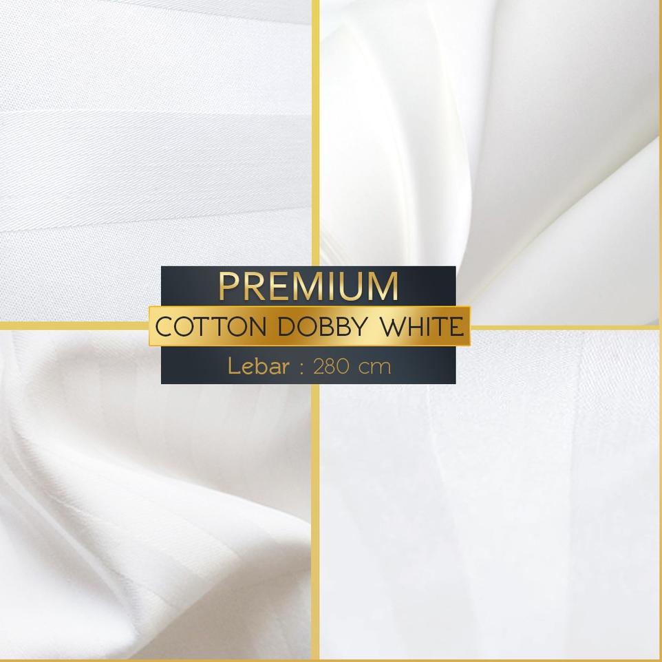 ☺ KAIN SPREI HOTEL KATUN DOBBY POLOS L. 305CM & SALUR 1CM TC300 DAN 3CM TC260 L. 280CM PREMIUM SUPER