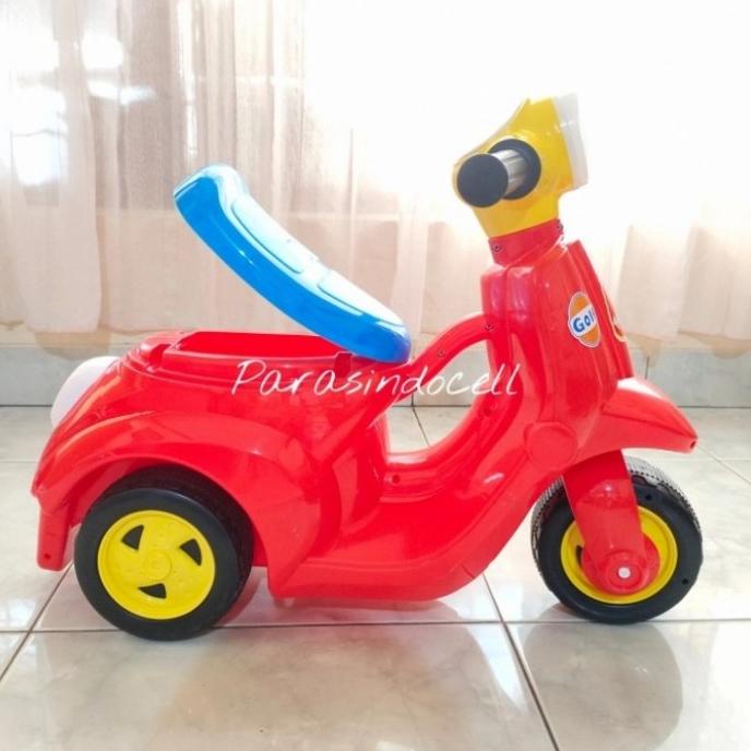 Mainan Motor Mini bentuk Vespa- Mainan Dorong Motor Vespa Anak