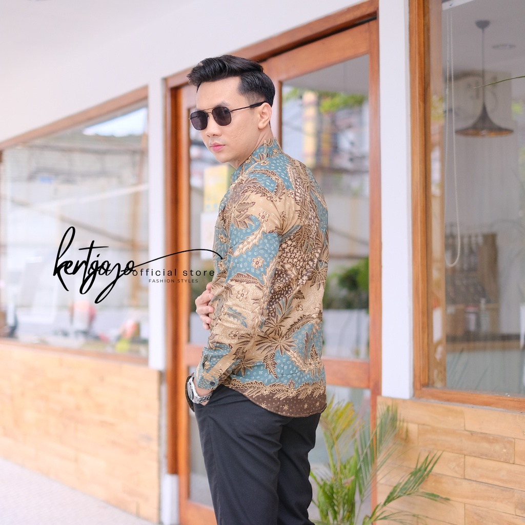 Batik pria modern slimfit Baju Batik Pria Lengan Panjang slimfit baju batik pria MODERN Slimfit premium baju seragam BATIK KERTOJOYO KJ037 kemeja batik pria lengan panjang full furing baju batik alisan Kemeja batik slimfit batik premium laskala PRABUSENO