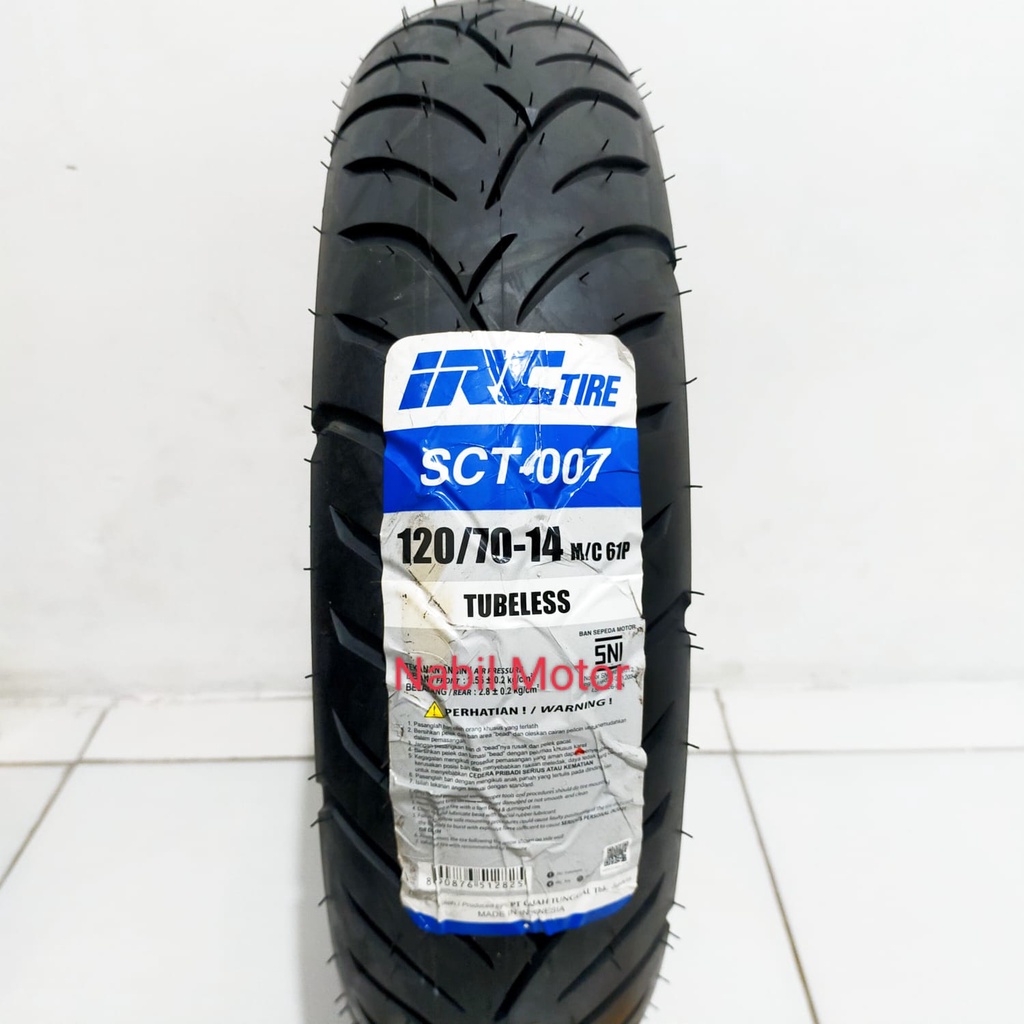 Ban IRC SCT007 120/70 Ring 14 Tubeless (TL)