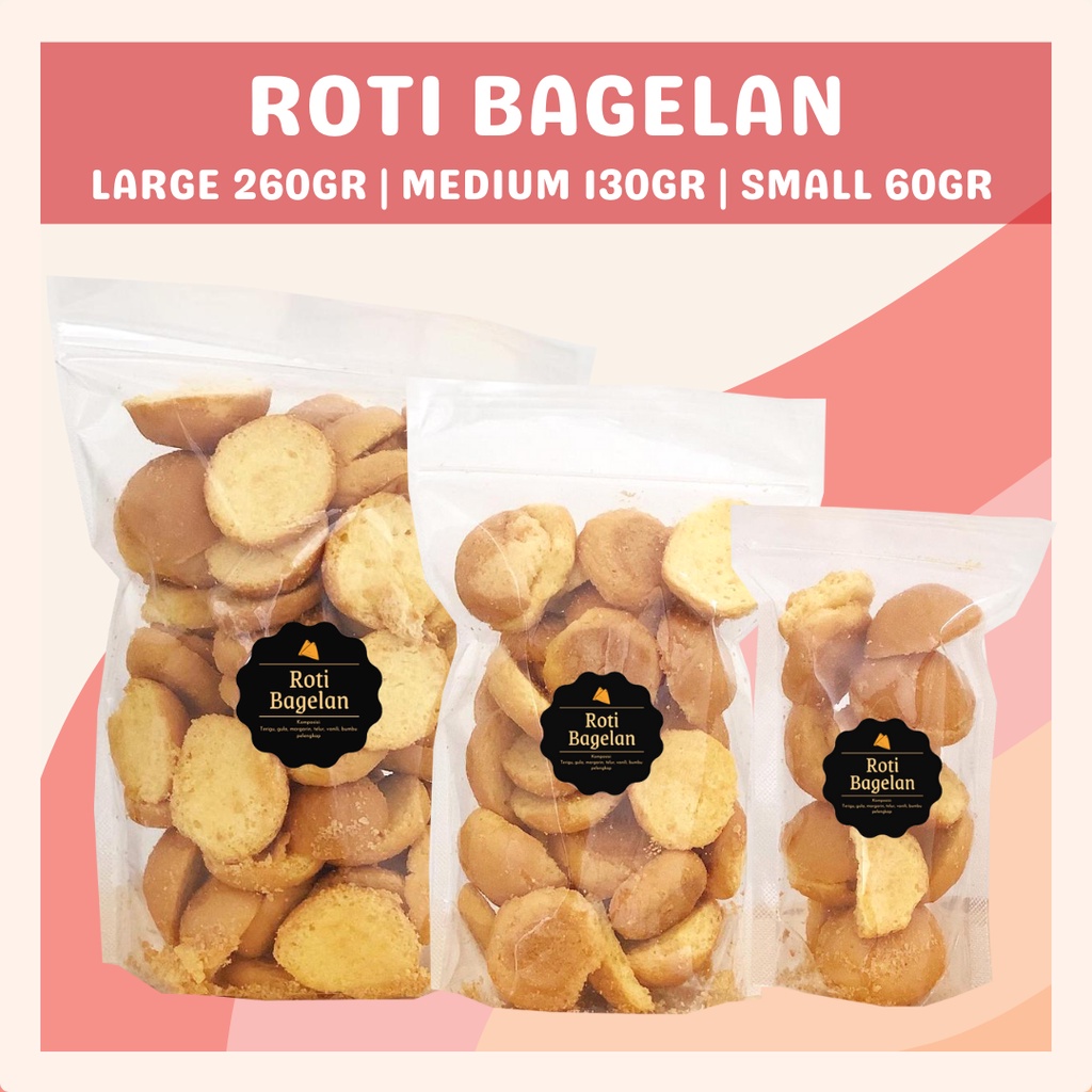 [DELISH SNACKS] Roti Bagelan (S) 50gr / Snack Cemilan / Camilan Manis Makanan Ringan Bagelen