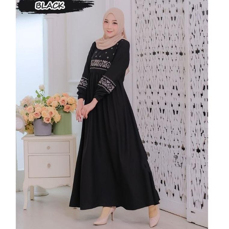 TERLARIS DZIFA DRESS GAMIS BORDIR PREMIUM REALPICT ITYCREPE KUALITAS TERBAIK