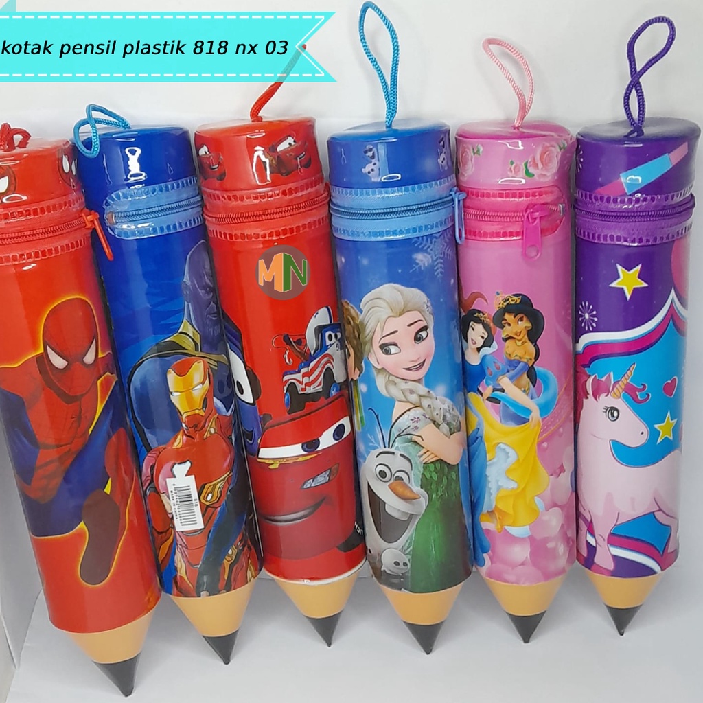 

kotak pensil plastik karakter disney / kotak pensil bentuk pensil 818 NX 03