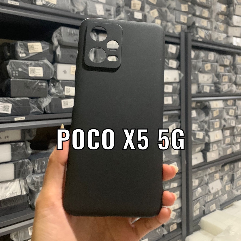 Promo Case For POCO X5 5G Case Black Casing Premium Slim Exellent Cover | Soft Matte | Soft Case Macaron