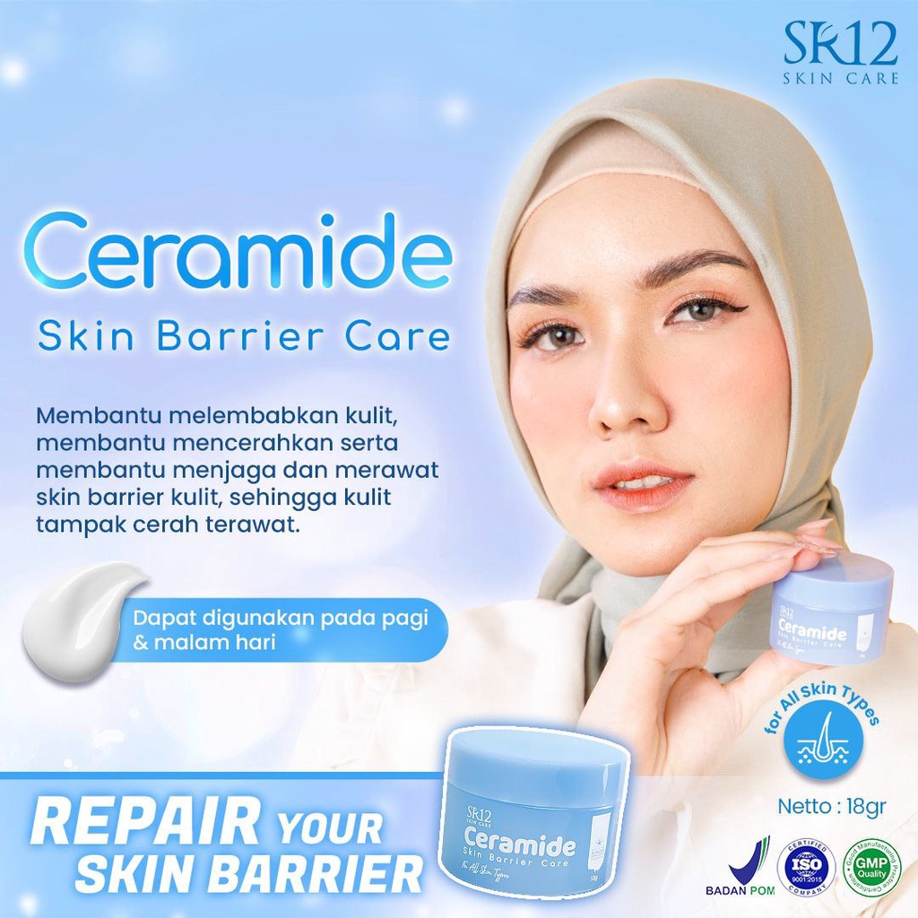 CERAMIDE SKIN BARRIER CARE SR12 / 7X CERAMIDE / MOISTURIZER CREAM / PELEMBAB WAJAH