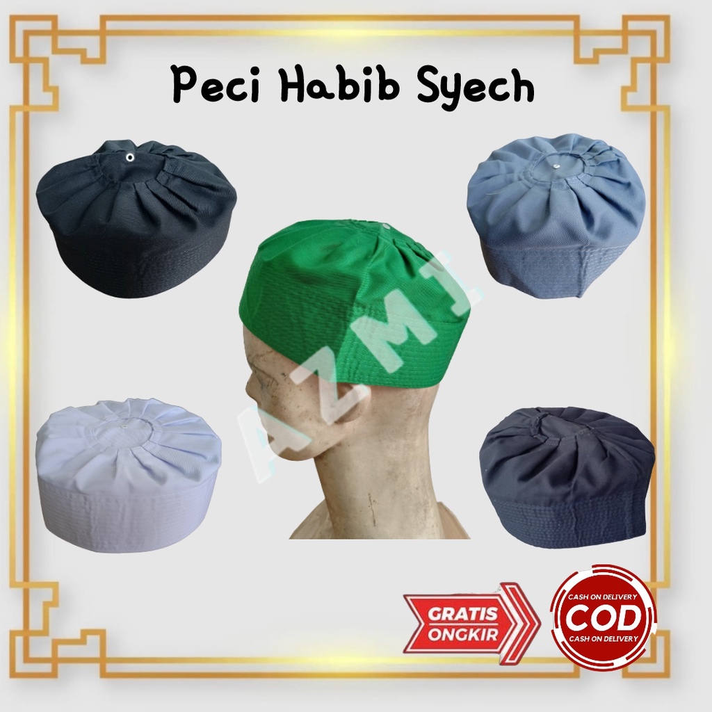 Peci Rempel Ijazi Putih / Peci Habib Syech / Peci Bahan Solo / kopiah bahan