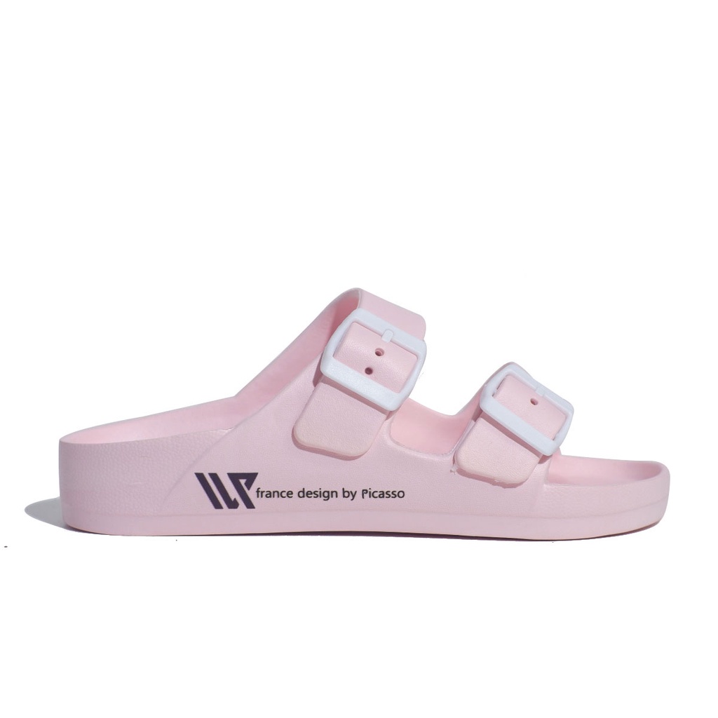 Wespro SL01 Sandal Selop Karet Wanita Jelly Empuk Sendal Slop Jely Rumah Cewek Perempuan Dewasa Kekinian Ban 2 Gesper